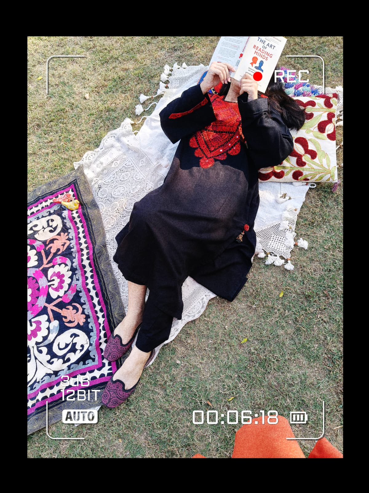 Black Embroided Suit-TA10-2Pc